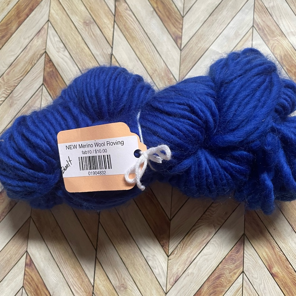 Blue Merino Wool Roving